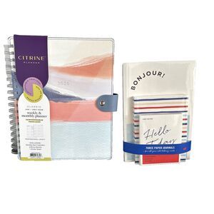 Citrine Planner 2026 & 3 Journal Set LOT Weekly Monthly Organizer Customizable